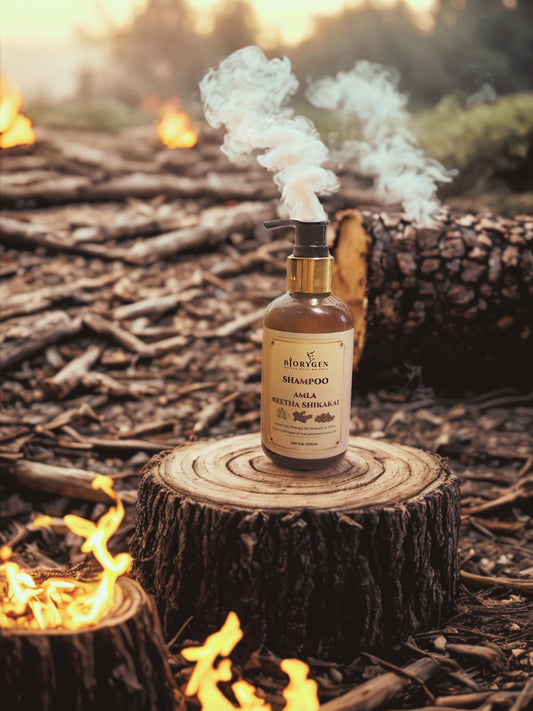 BioRyzen Amla Reetha Shikakai Pearl Shampoo – Ayurvedic Hair Cleanser for Strong, Shiny & Smooth Hair (200ml)