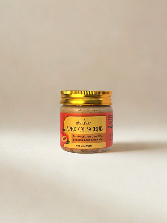 BioRyzen Apricot Gentle Face & Body Scrub – 100ml | Natural Exfoliating Herbal Scrub for Soft & Glowing Skin
