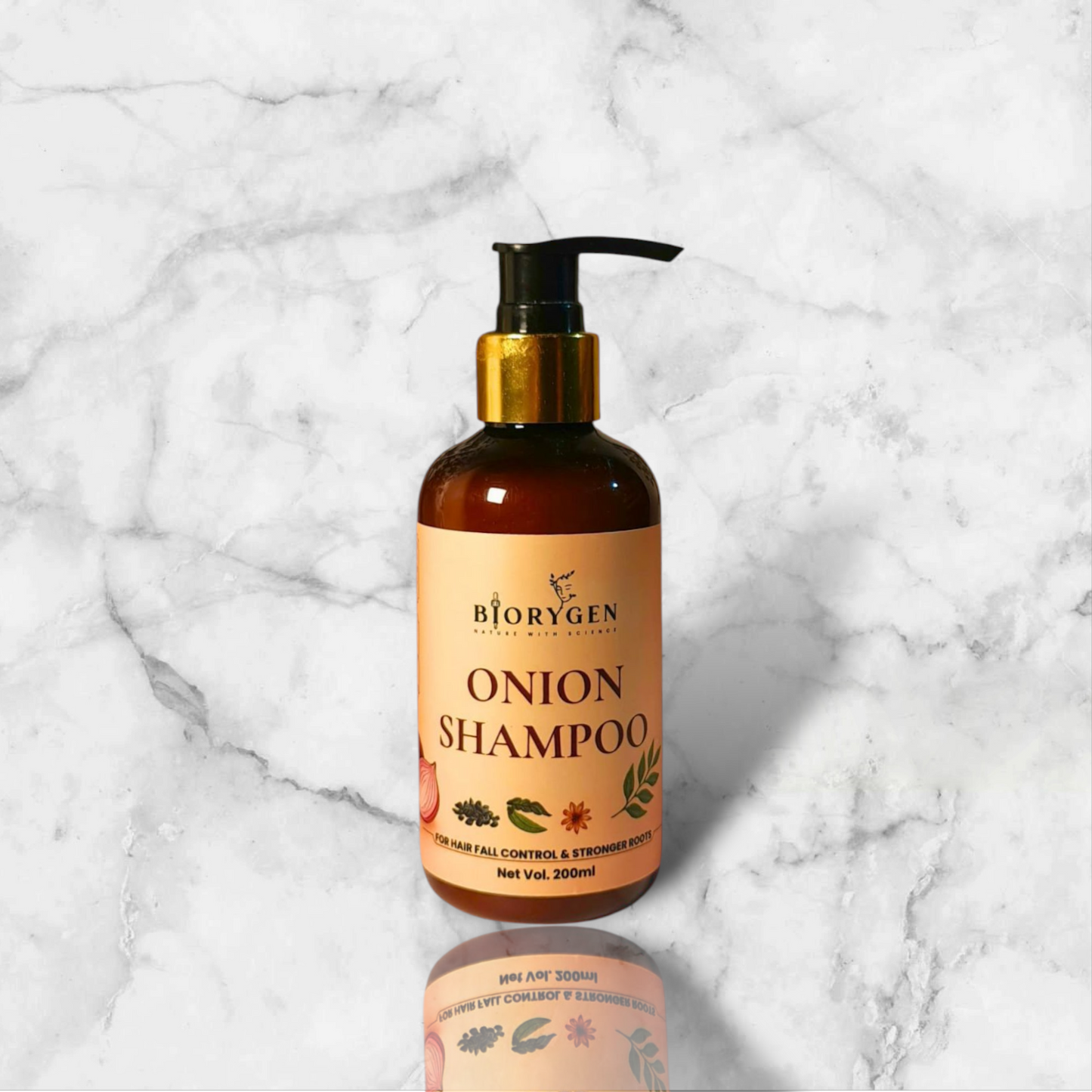 BioRyzen Red Onion Pearl Shampoo – Hair Fall Control & Hair Growth Formula (200ml)