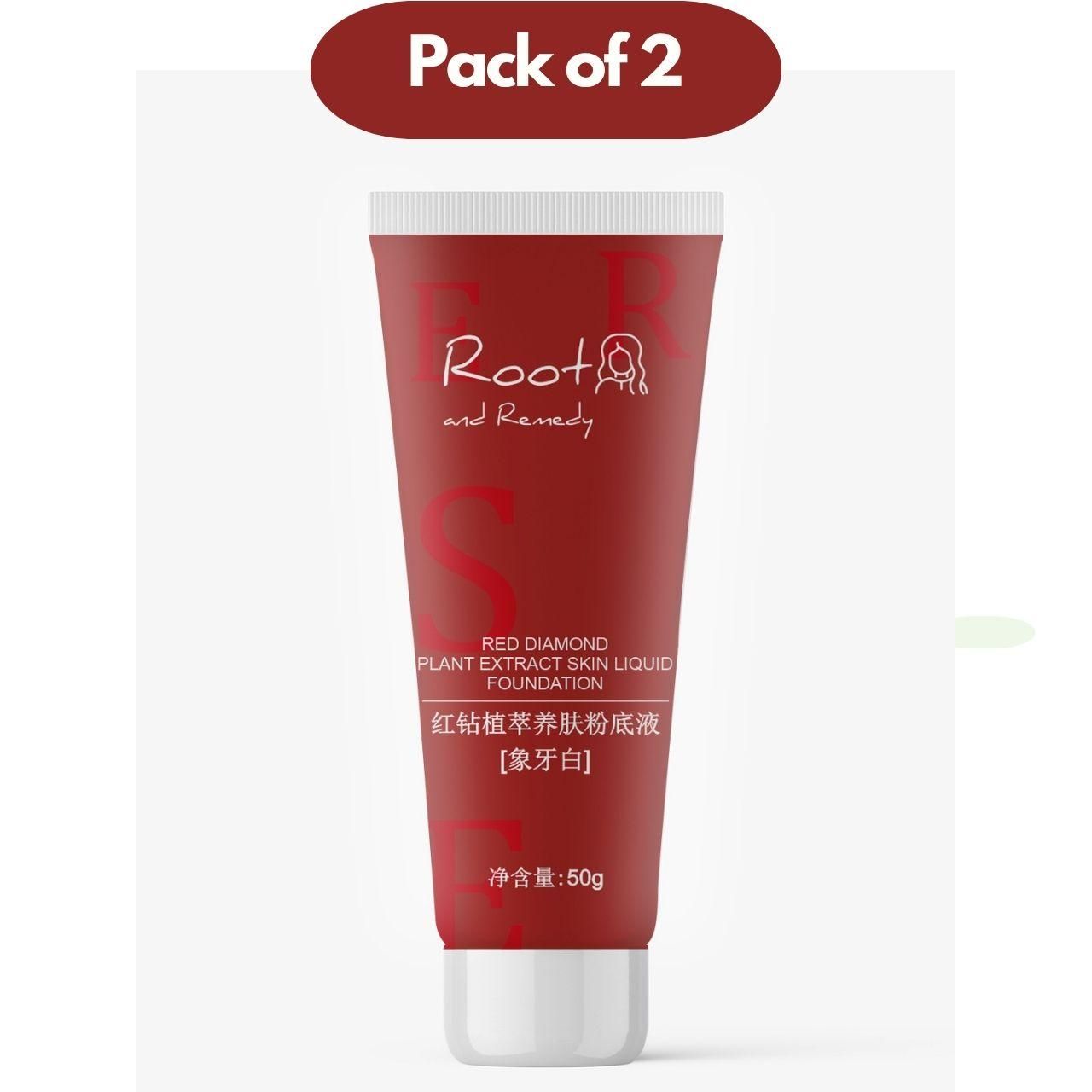 Red Diamond Plant Extract Skin Liquid Foundation 100g (Buy 1 get 1 Free) Summer offer