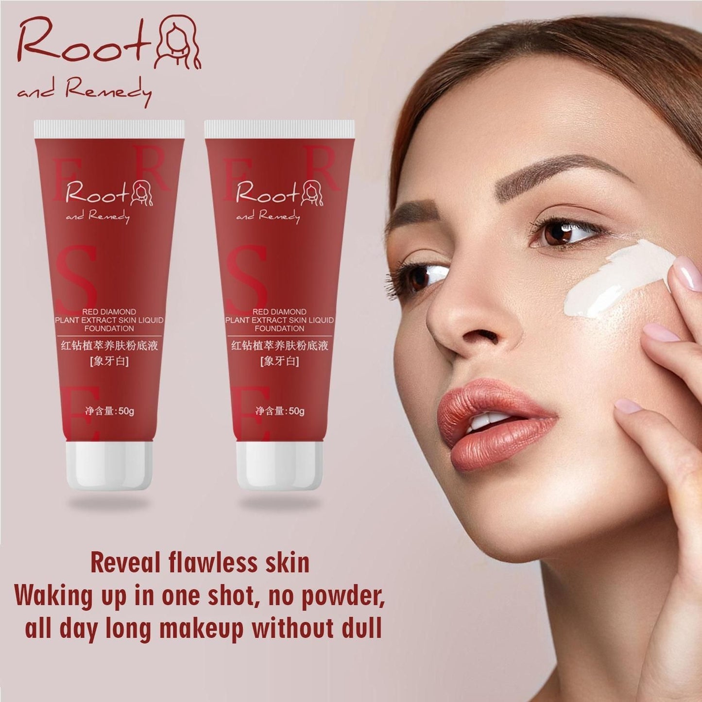 Red Diamond Plant Extract Skin Liquid Foundation 100g (Buy 1 get 1 Free) Summer offer