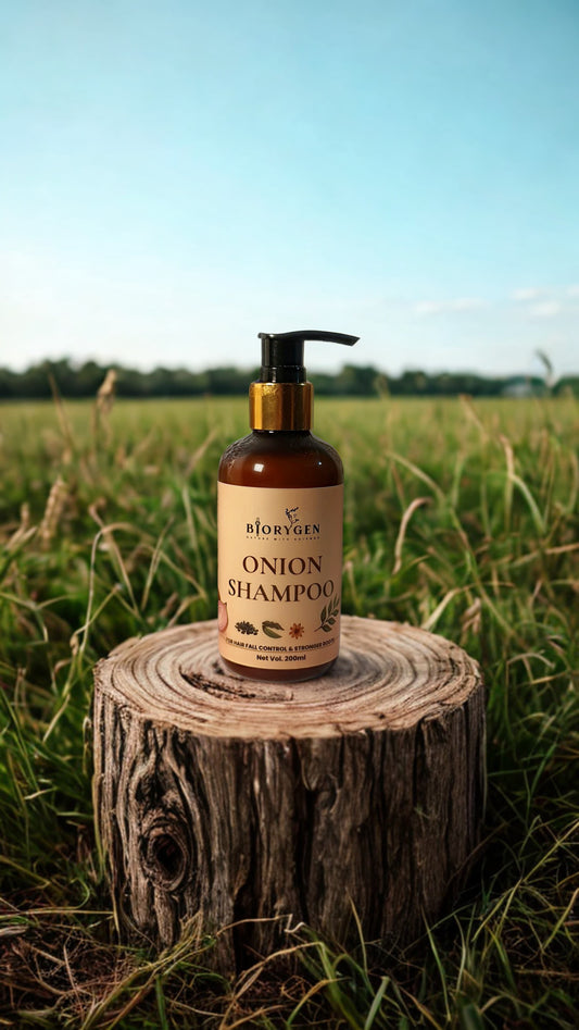 BioRyzen Red Onion Pearl Shampoo – Hair Fall Control & Hair Growth Formula (200ml)