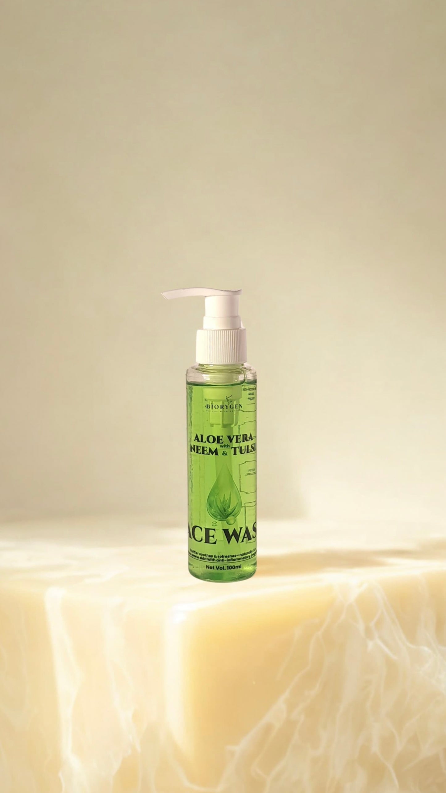 BioRyzen Aloe Vera Neem Tulsi Face Wash + Apricot Gentle Scrub Combo (100ml + 100ml) | Herbal Cleansing & Soft Skin Care Set