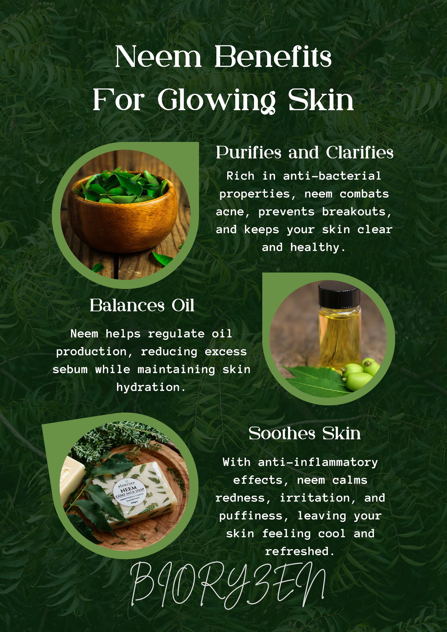 BioRyzen Neem Goat Milk Handmade Soap – 100g (Combo 3+1 Free = 400gm) | Herbal Antibacterial Ayurvedic Soap for Clear & Fresh Skin